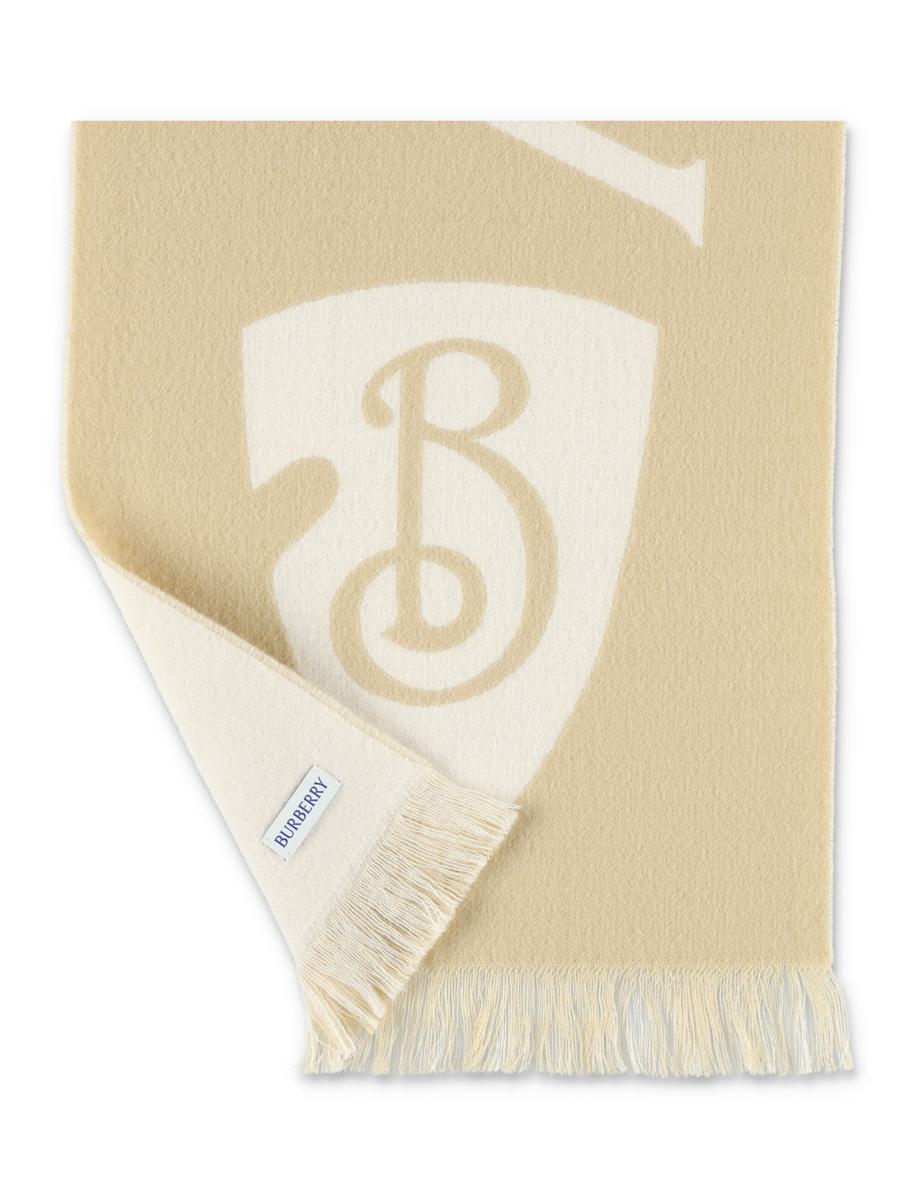Burberry zweifarbiger Wollschal mit Logo