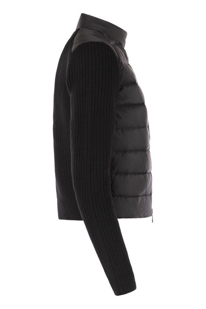 Moncler – Gepolsterte Wolljacke mit Reißverschluss