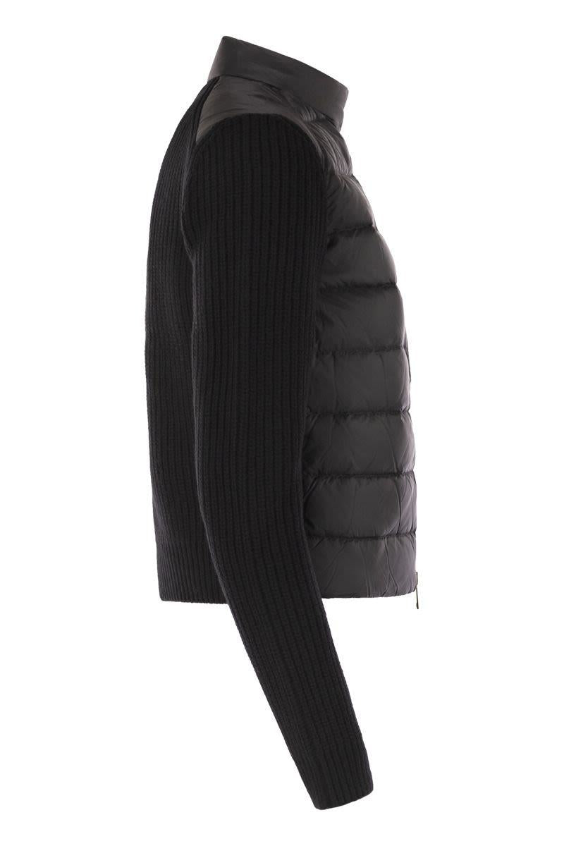 Moncler – Gepolsterte Wolljacke mit Reißverschluss