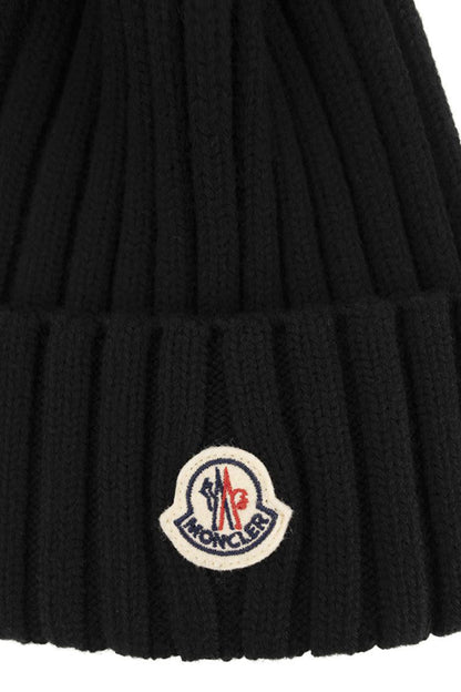 Moncler Wollmütze mit synthetischem Pompon