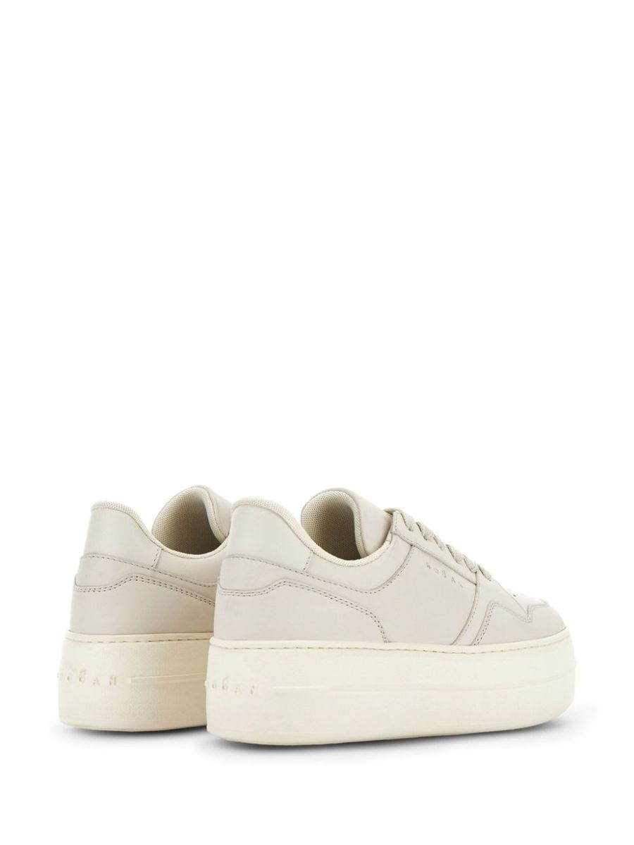 Hogan – Hellbeige Sneakers aus Kalbsleder