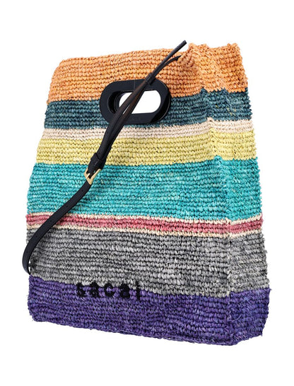 Sacai Raffia-Tragetasche