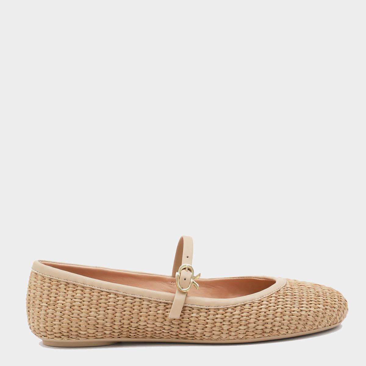 Gianvito Rossi – Kamelfarbene Ballerinas