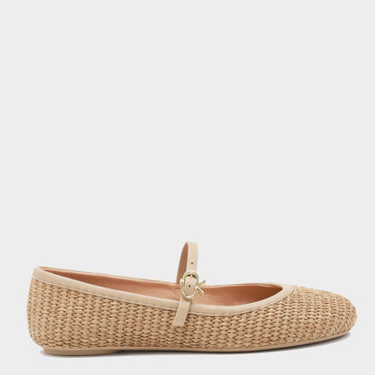 Gianvito Rossi – Kamelfarbene Ballerinas