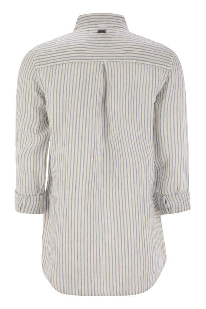 Barbour Marine – Gestreiftes Leinenhemd