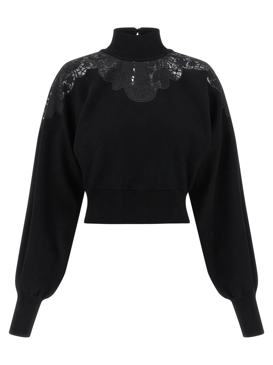Twinset Tüll-Spitzenpullover