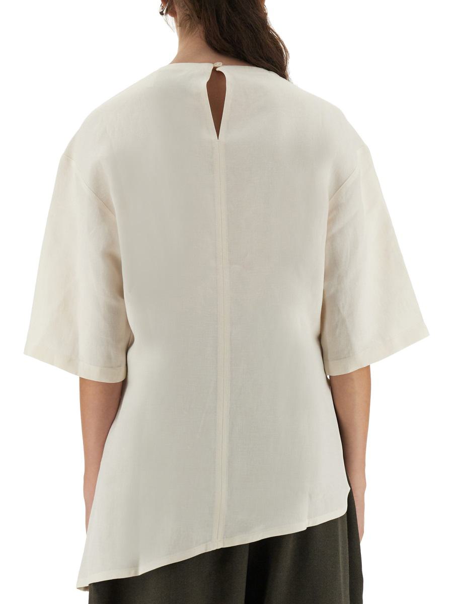 Studio Nicholson Asymmetrisches „Vichy“-T-Shirt