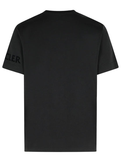 Moncler Schwarzes Baumwoll-T-Shirt