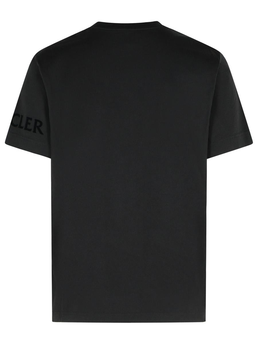 Moncler Schwarzes Baumwoll-T-Shirt