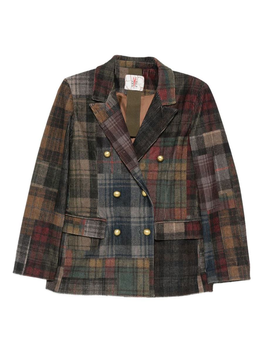 Bye Zweireihige Jacke im Patchwork-Design