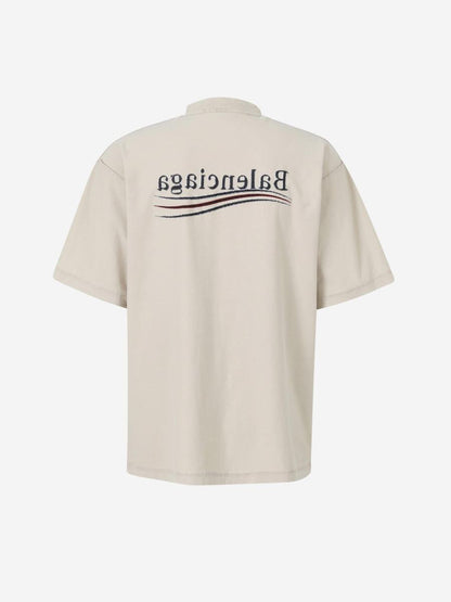 Balenciaga T-Shirt mit gedrehtem Logo