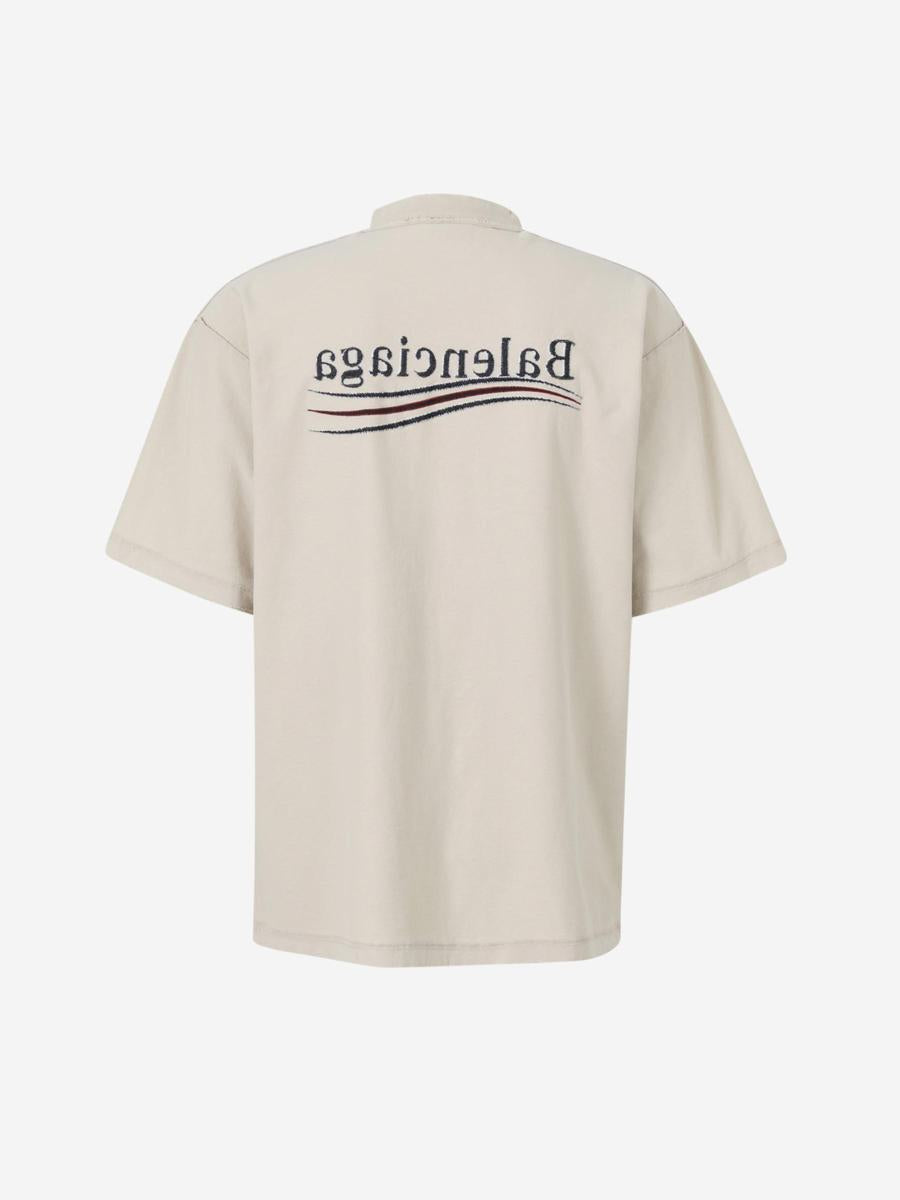 Balenciaga T-Shirt mit gedrehtem Logo