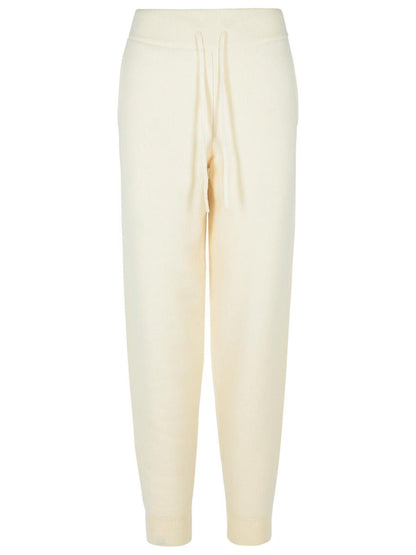 Loulou Studio – Elfenbeinfarbene Kaschmirhose „Hespero“