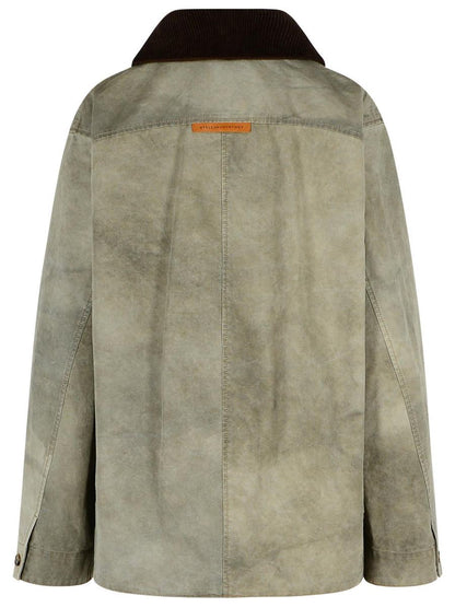 Stella McCartney „Harrington“ grüne Baumwolljacke