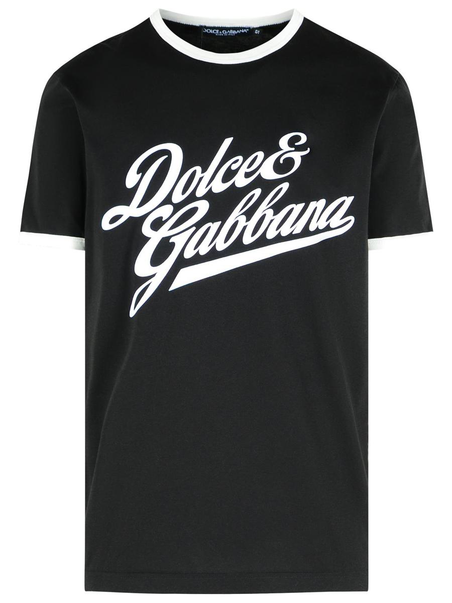Dolce &amp; Gabbana Schwarzes Baumwoll-T-Shirt