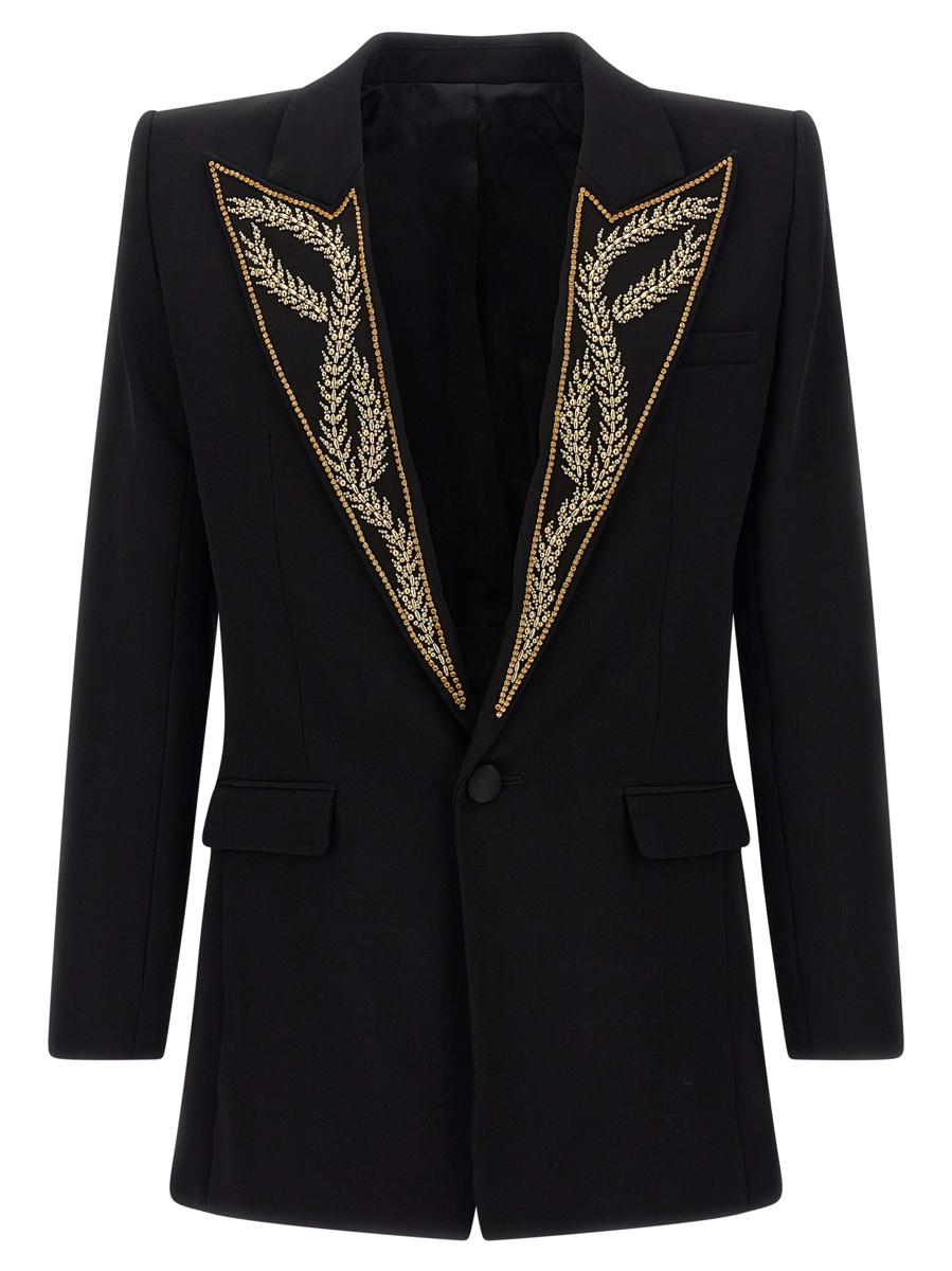 Balmain Blazer mit Blattstickerei