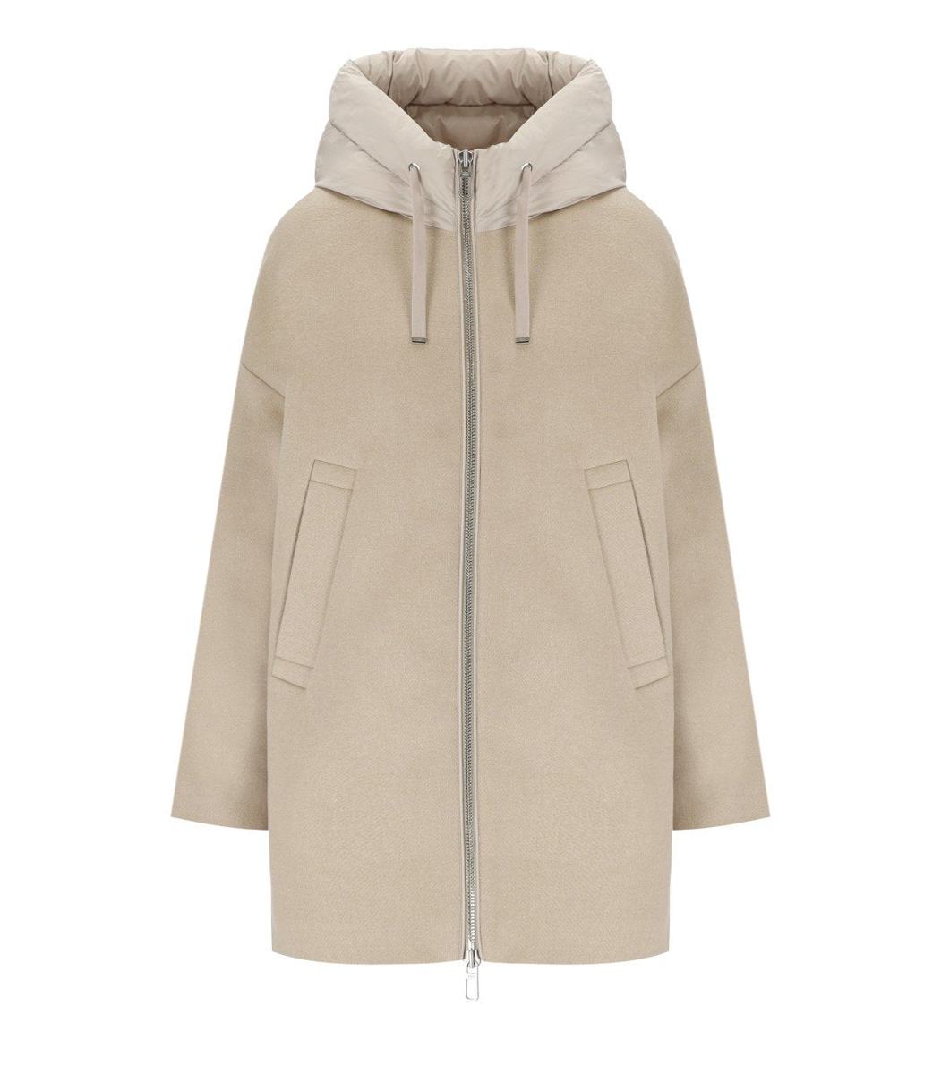 Duno Mayu Beige Kapuzenjacke