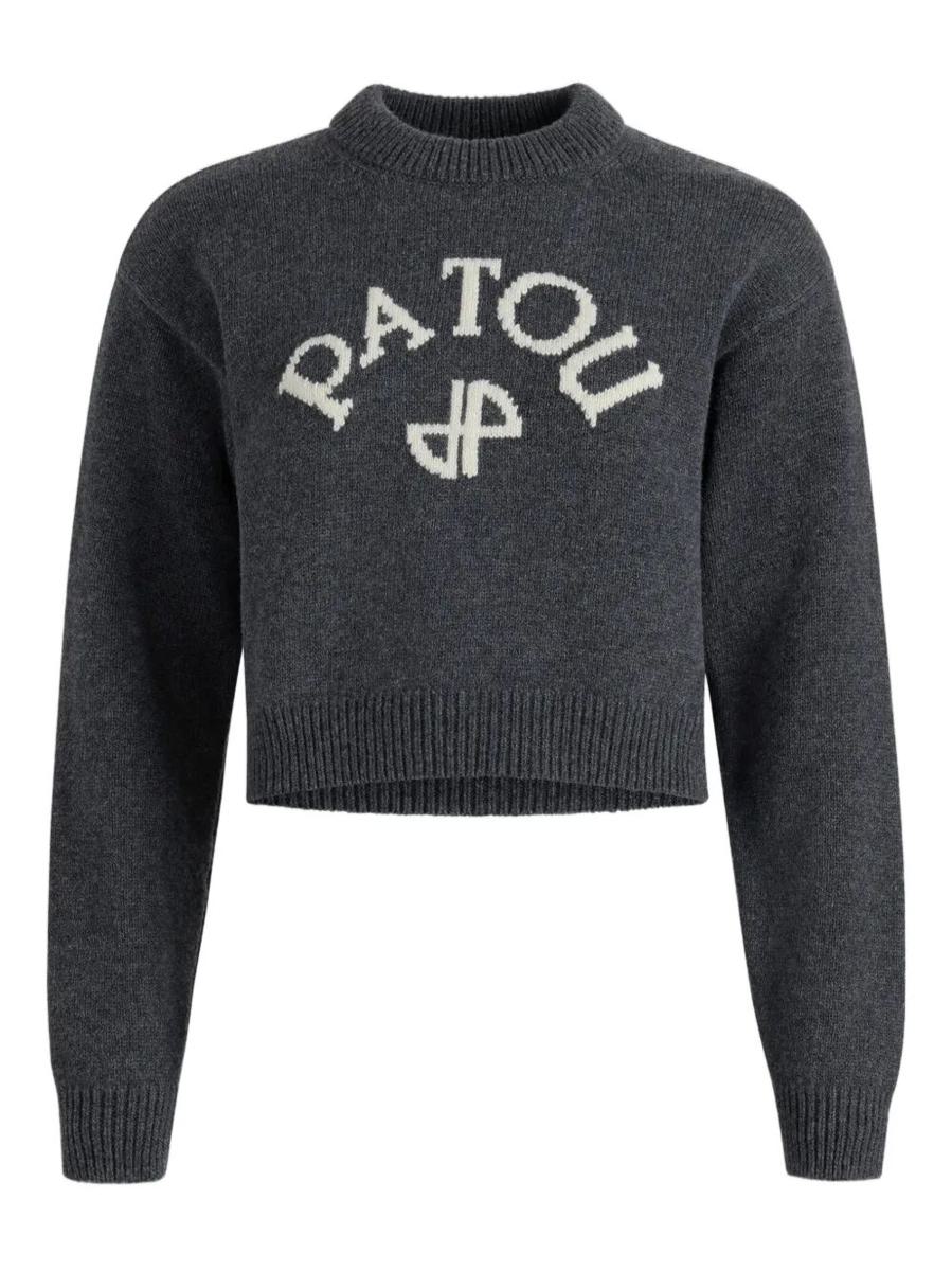 Patou Pullover Aus Wolle Und Kaschmir Mit Logo Und Jp-Monogramm-Intarsien