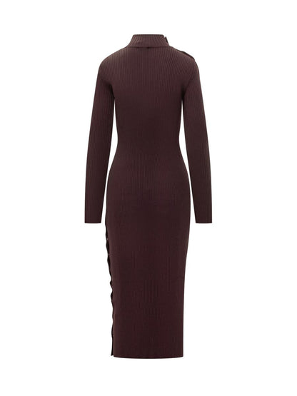 Courrèges Courrèges Strick-Midikleid mit Knöpfen