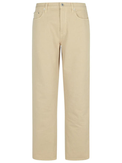 Burberry Cremefarbene Baumwolljeans