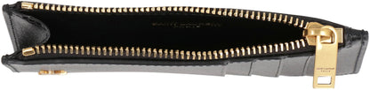 Saint Laurent Fragments Tiny Cassandre Kartenetui aus glattem Leder