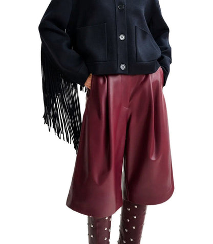 Essentiel Antwerp Itop Burgunder-Bermudashorts