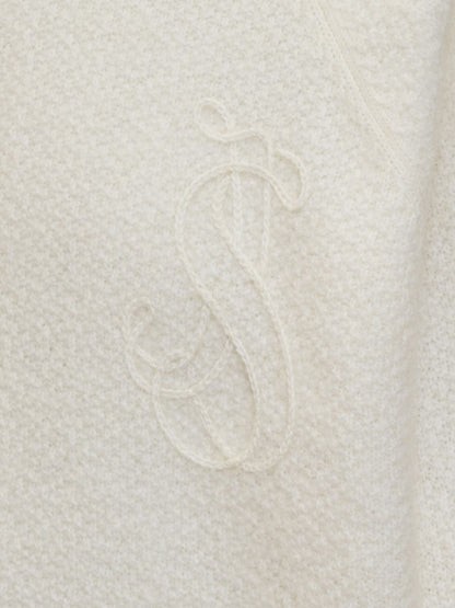 Jil Sander Jil Sander Zweifarbige Strickjacke mit Reißverschluss