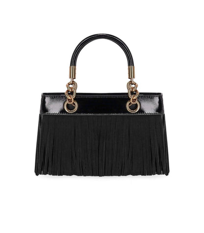 Kurt Geiger London – Kensington – Schwarze Handtasche mit Fransen