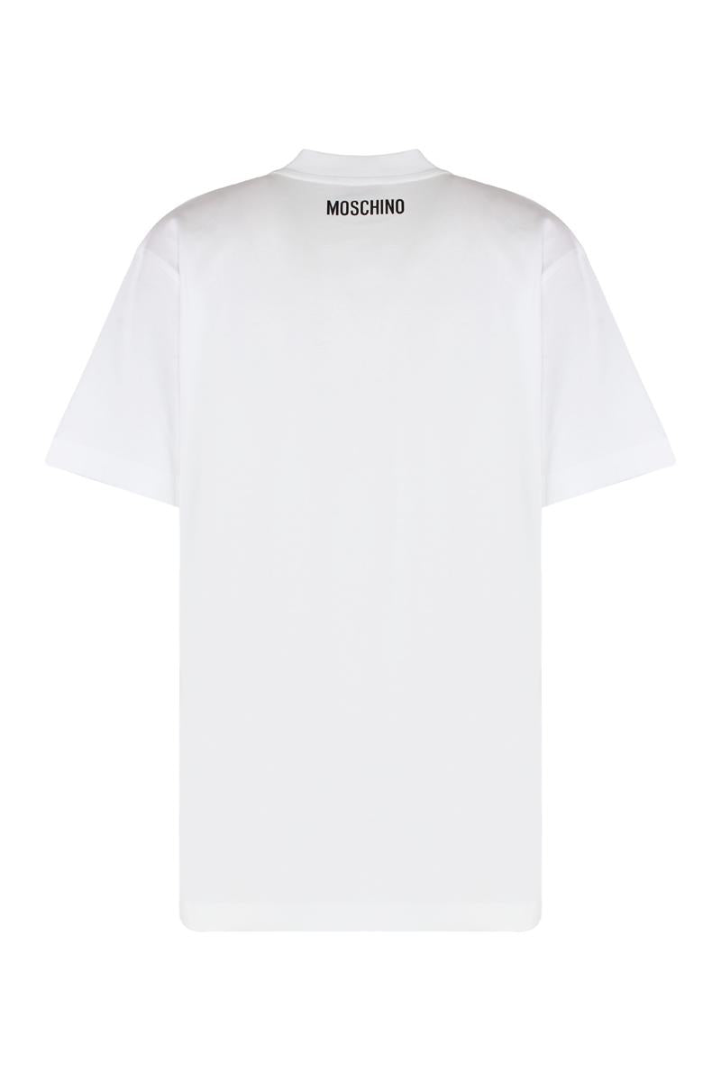 Moschino Baumwoll-T-Shirt mit Rundhalsausschnitt