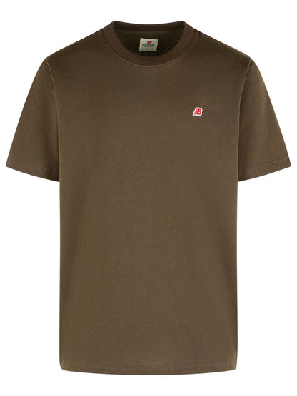 Gelbes Baumwoll-T-Shirt von New Balance