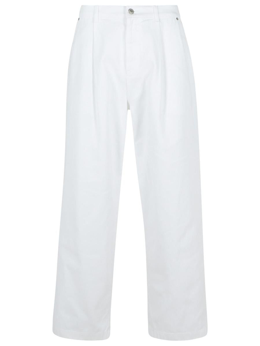Weiße Baumwollhose von Moschino