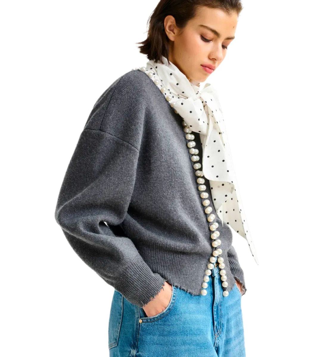 Essentiel Antwerp Ideas Graue Strickjacke