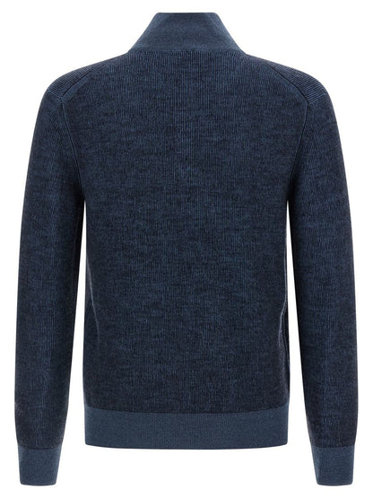 Brioni Pullover mit halbem Reißverschluss