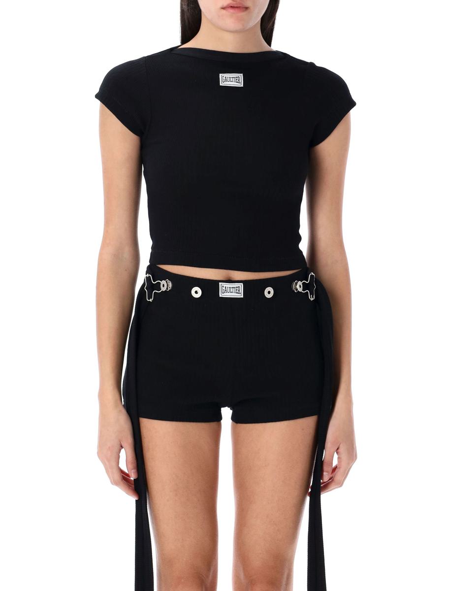 Jean Paul Gaultier – T-Shirt mit weißem Aufnäher