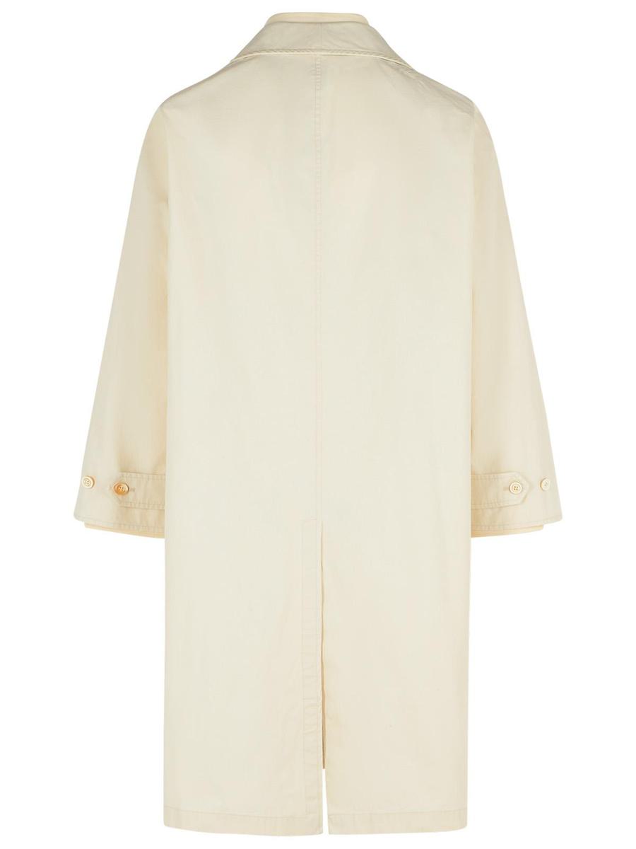 Maison Margiela Elfenbeinfarbener Trenchcoat aus Baumwolle
