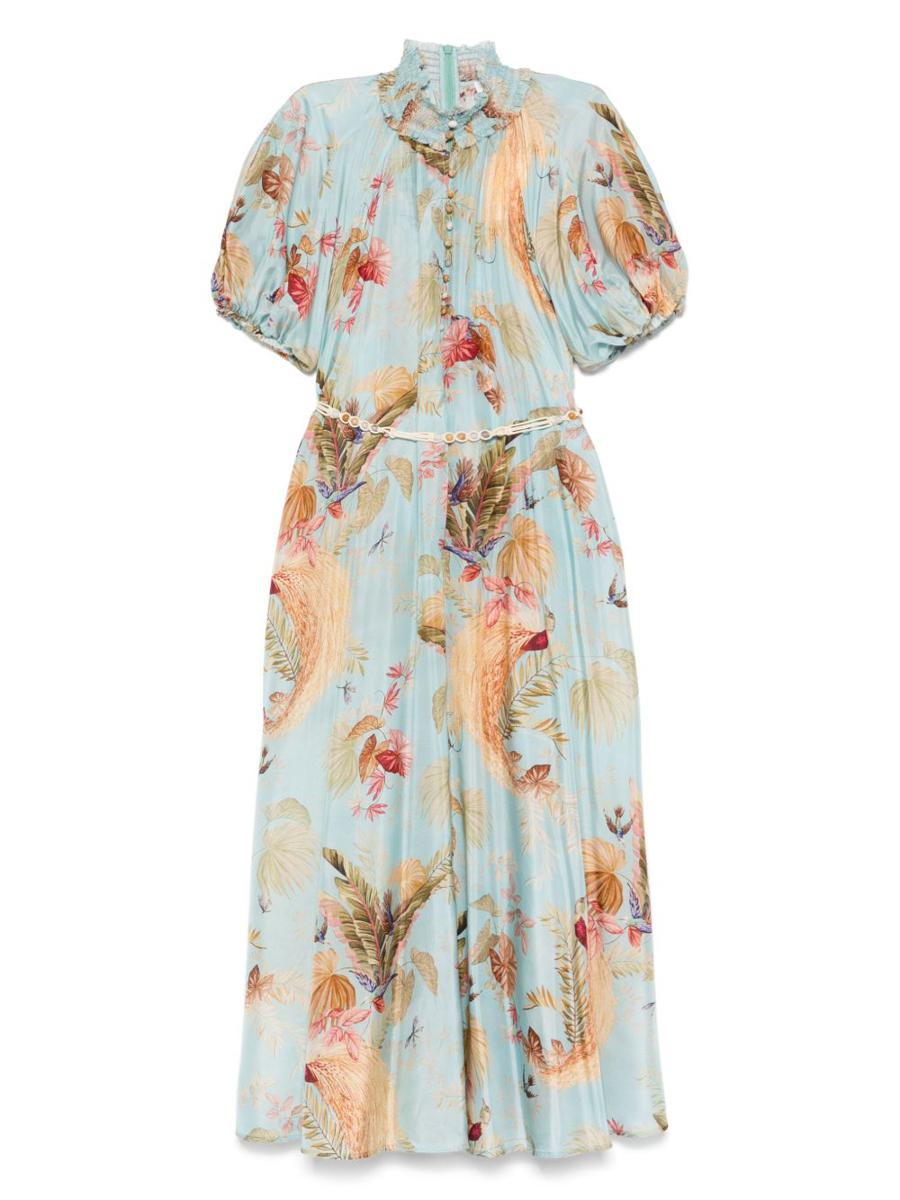Zimmermann Ascension bedrucktes Seidenkleid