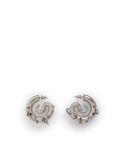 Panconesi Pierced Hoops' Silberne Messingohrringe
