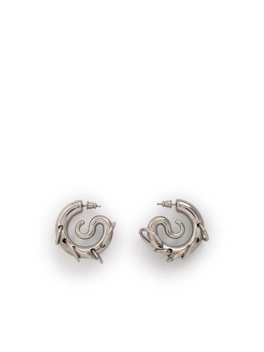 Panconesi Pierced Hoops' Silberne Messingohrringe