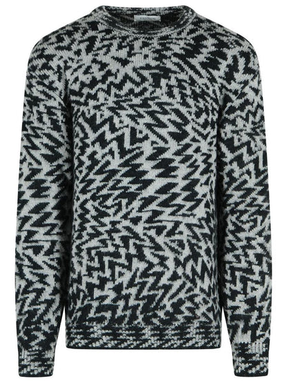 Laneus Zweifarbiger Pullover aus Wollmischung