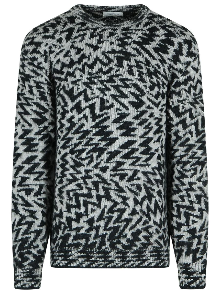 Laneus Zweifarbiger Pullover aus Wollmischung