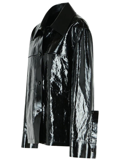 Jil Sander Schwarze Leinenjacke