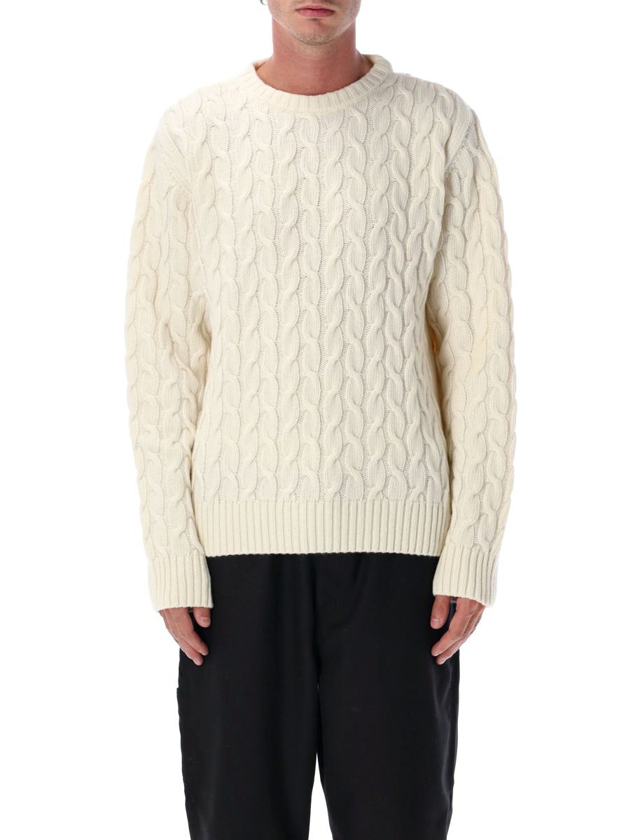 Arte – Cremefarbener Zopfmusterpullover