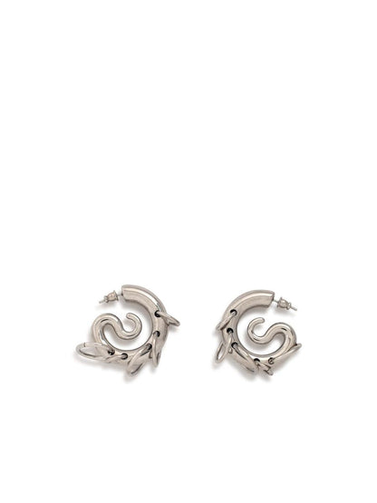 Panconesi Pierced Hoops' Silberne Messingohrringe