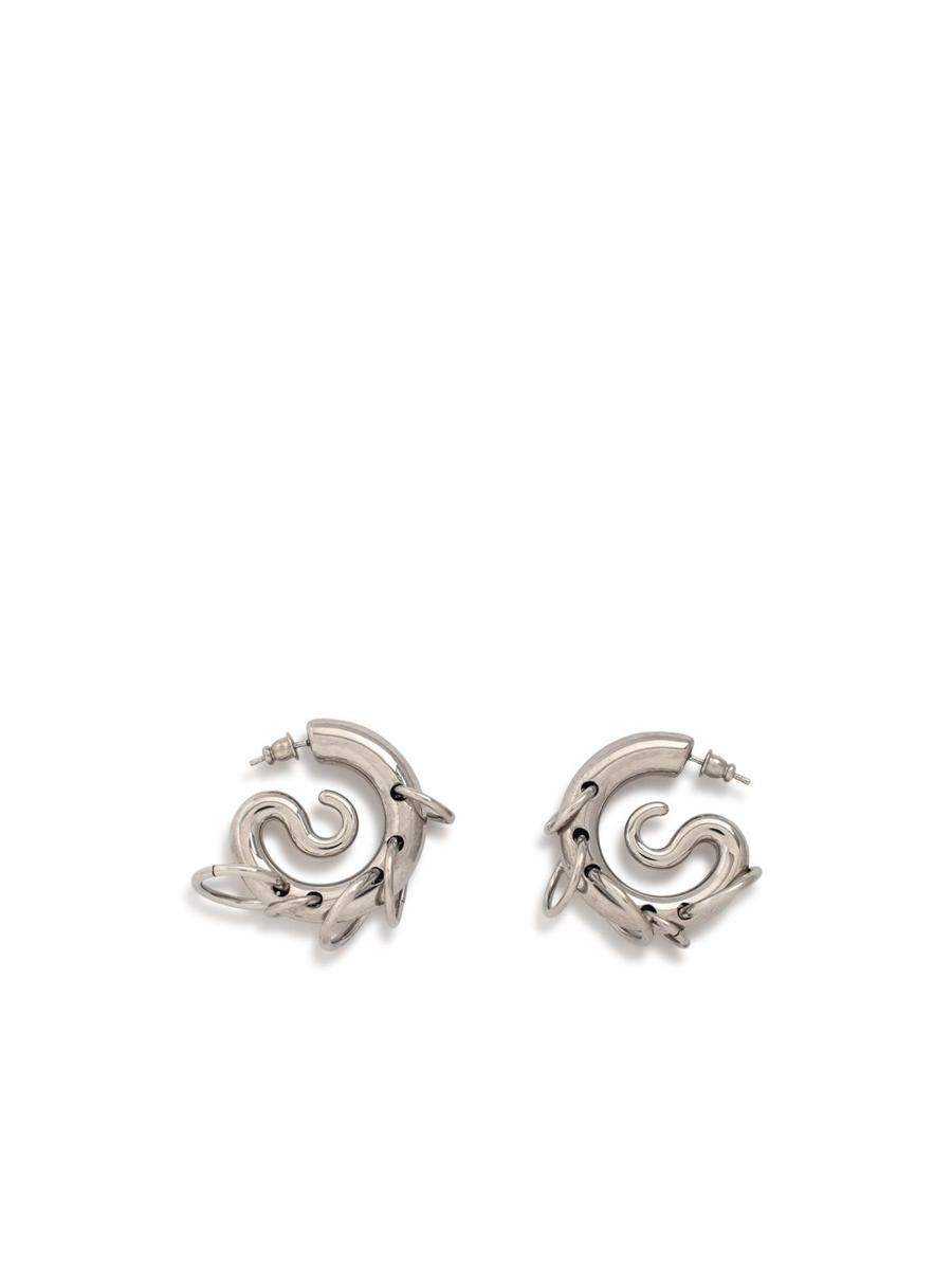 Panconesi Pierced Hoops' Silberne Messingohrringe
