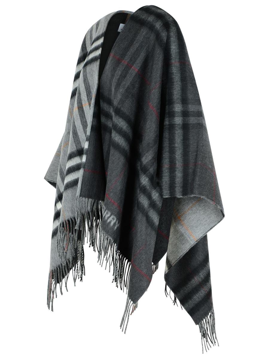 Burberry – Graues Cape aus Kaschmirmischung