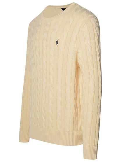 Polo Ralph Lauren – Elfenbeinfarbener Baumwollpullover
