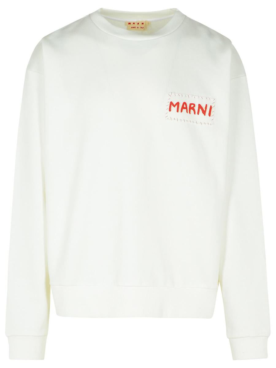 Marni Weißes Baumwoll-Sweatshirt