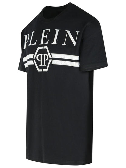 Schwarzes Baumwoll-T-Shirt von Philipp Plein