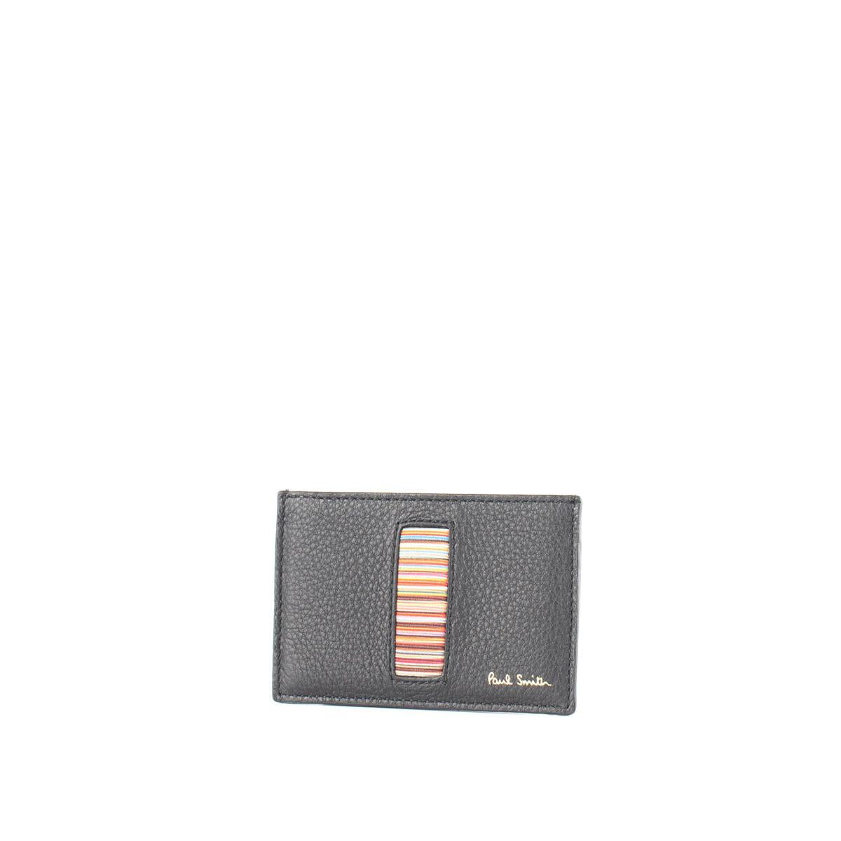 Paul Smith Kartenetui aus schwarzem Leder