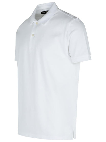Weißes Poloshirt aus Baumwolle von Tom Ford